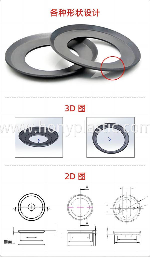 Customized PTFE Piston Bowls PTFE Piston Rings PI Polyimide Firing Pins Piston Bowls Free Proofing-2